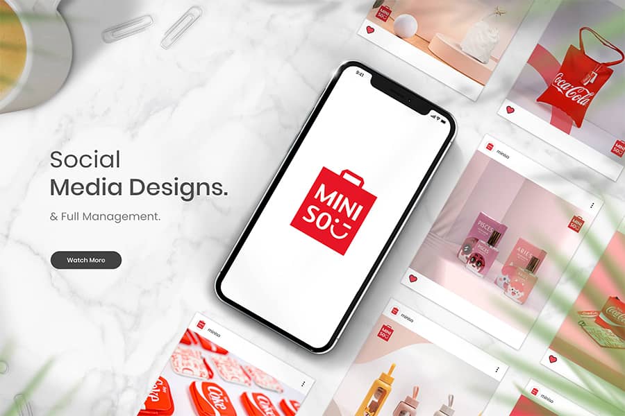 Social Media Management & Posts Design – Miniso
