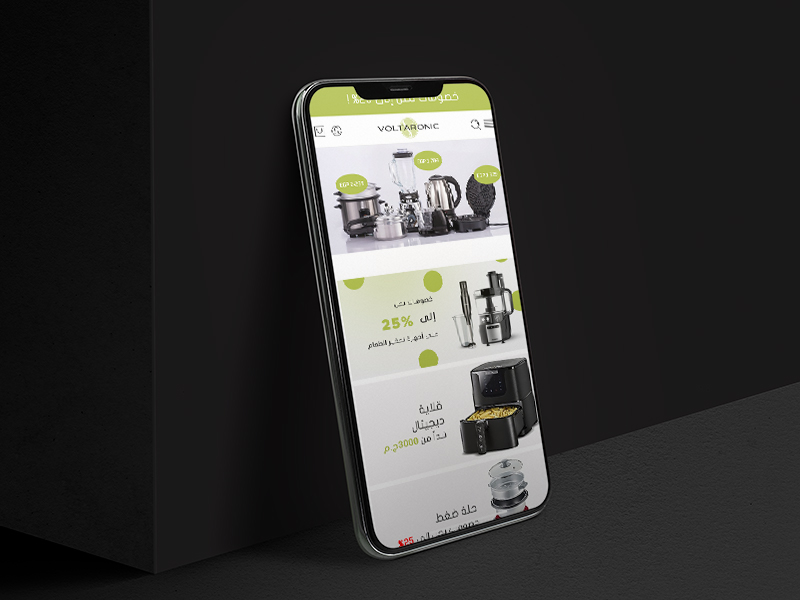 E-commerce Website development for Voltaronic Home Appliances